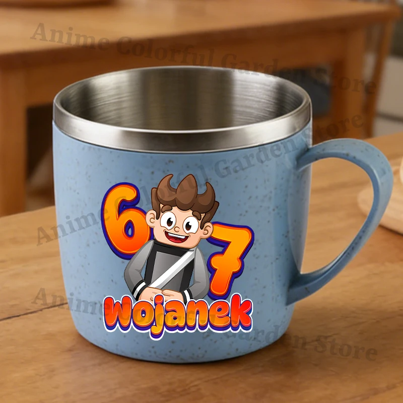 Wojan botella de agua infantil de acero inoxidable diseño adorable