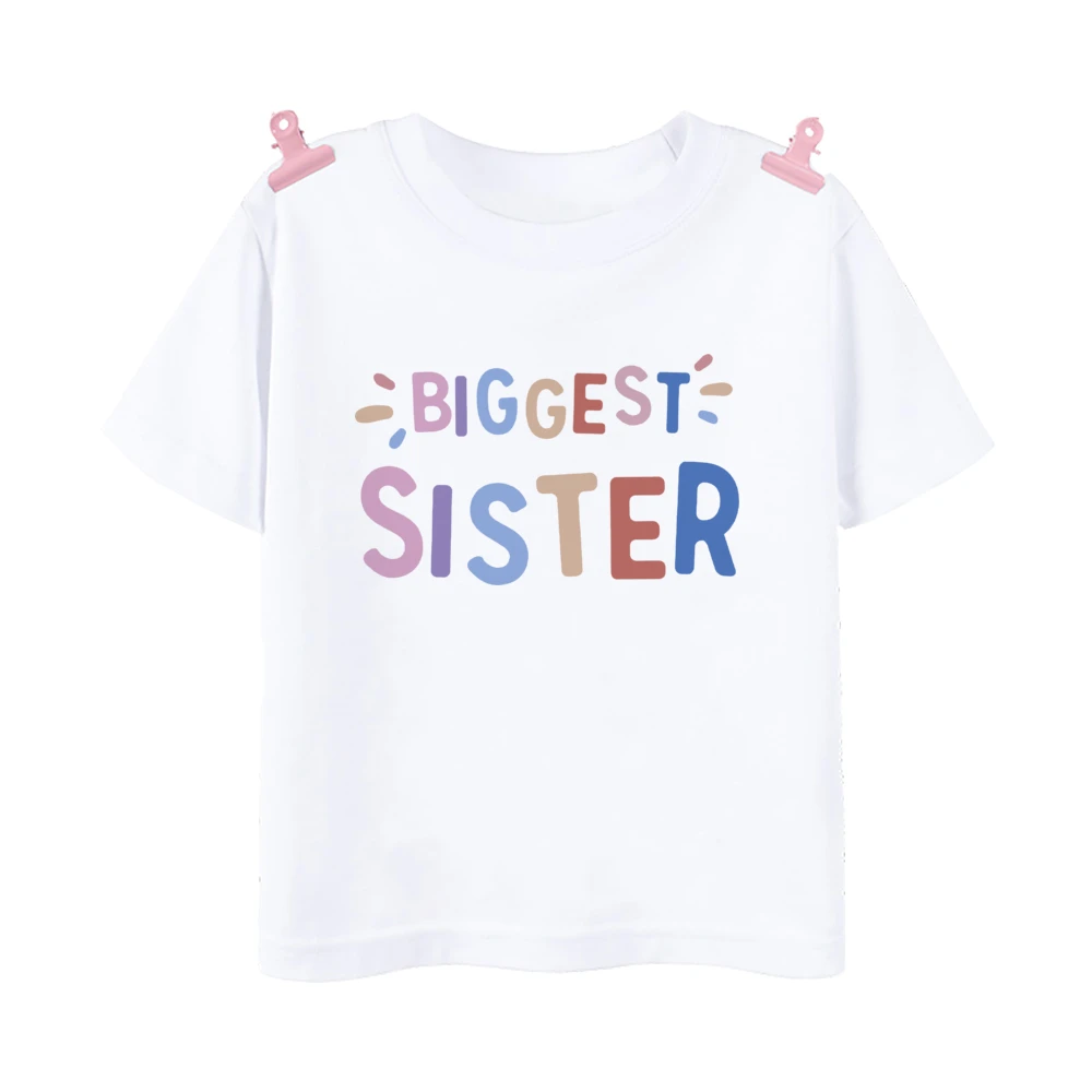 Conjunto hermanas algodón suave – Camisetas gemelas coordinadas - imagen 2
