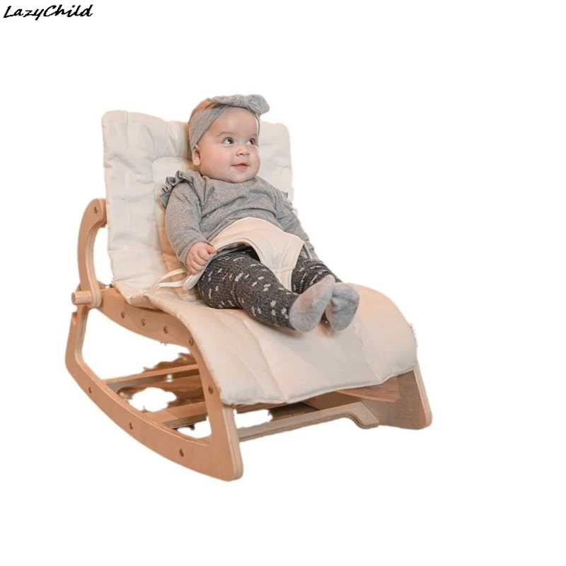 Cuna mecedora LazyChild 3 en 1 convertible de madera para bebé - imagen 2