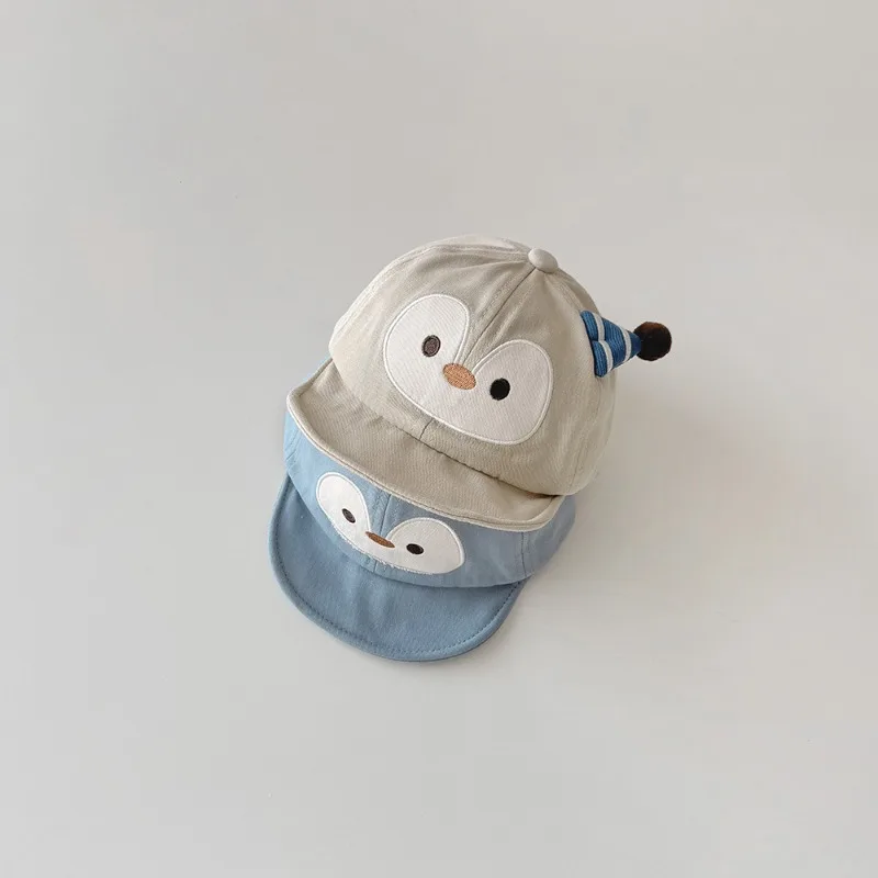 Gorra de bebé estilo coreano con oso animado y protección solar - imagen 2