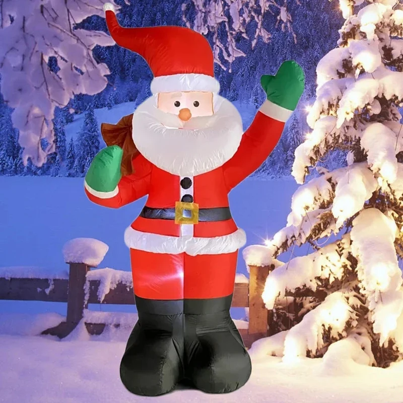 Decoración inflable Papá Noel con luz LED para interior y exterior - imagen 3