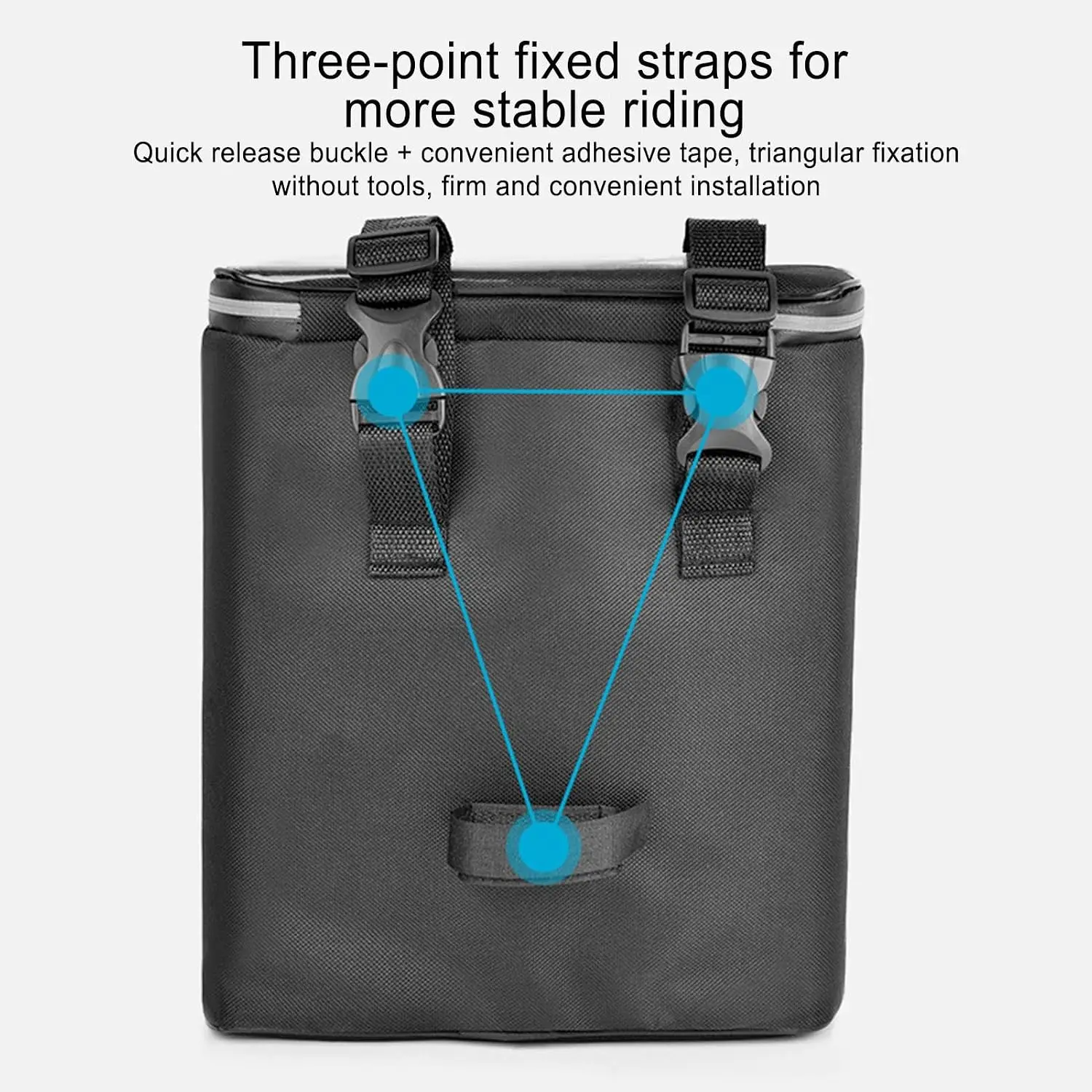 Bolsa de manillar para scooter eléctrico con soporte de teléfono - imagen 5