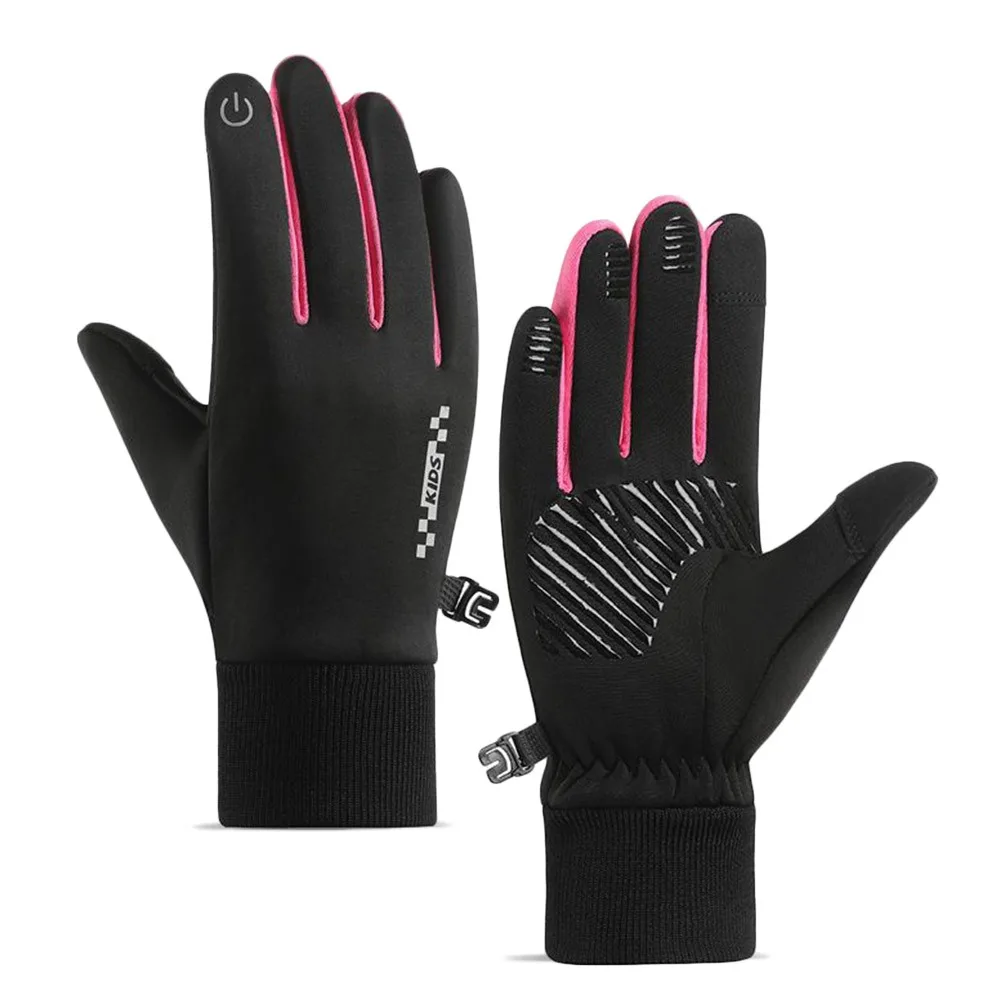 Guantes de invierno impermeables con pantalla táctil antideslizantes