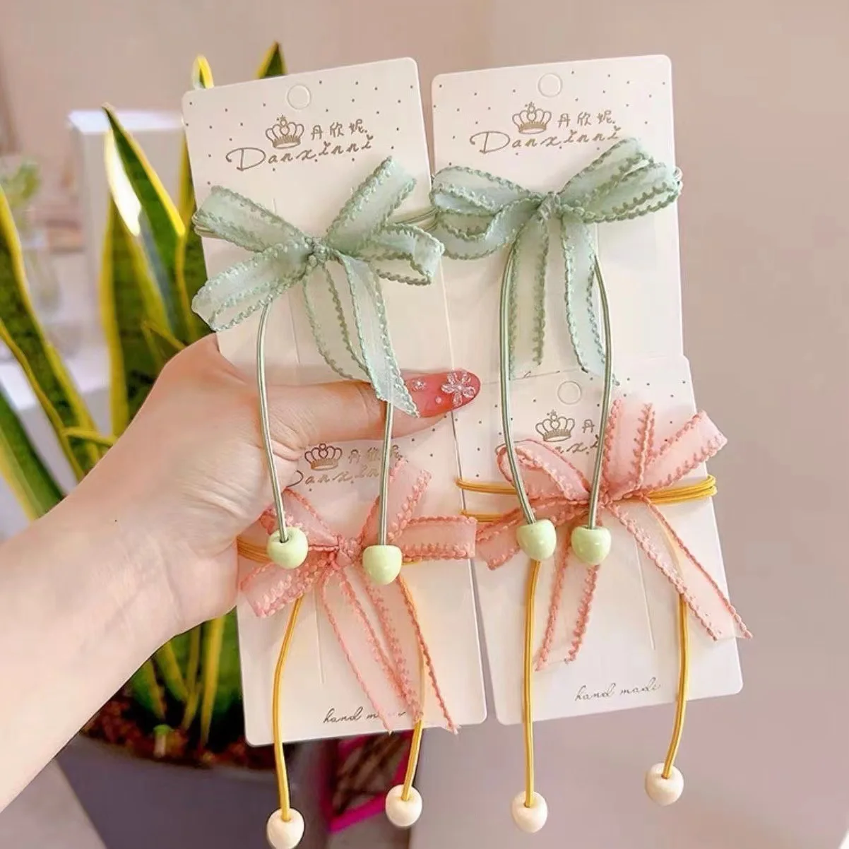Diadema elástica con lazo para niñas – Accesorios de pelo kawaii - imagen 3