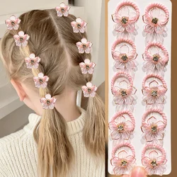 Diademas elásticas con flores trenzadas para niña, duraderas