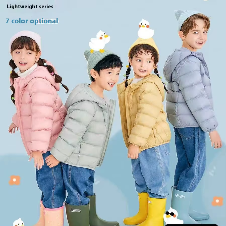 Chaqueta de plumón ligera para niños con capucha de pato - imagen 2