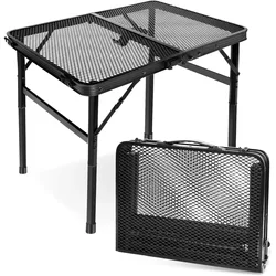 Mesa plegable de aluminio ajustable para camping y picnic