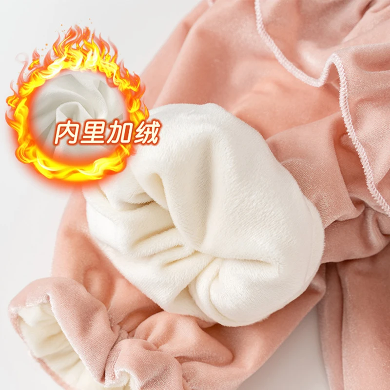 Mono encaje lazo rosa para bebé niña – Conjunto invierno - imagen 3