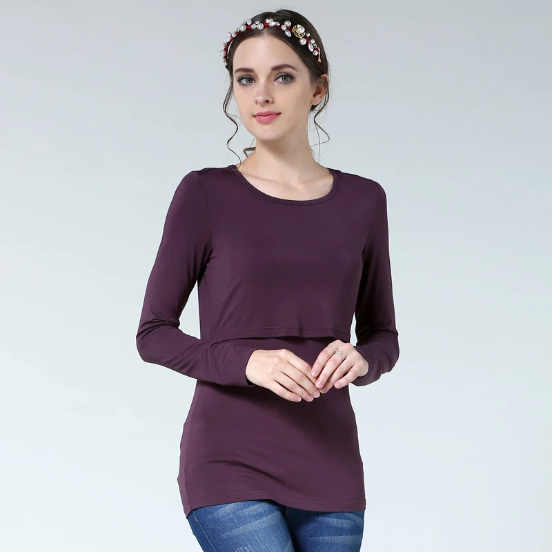 Camiseta de lactancia para embarazadas – Top premamá moderno - imagen 5