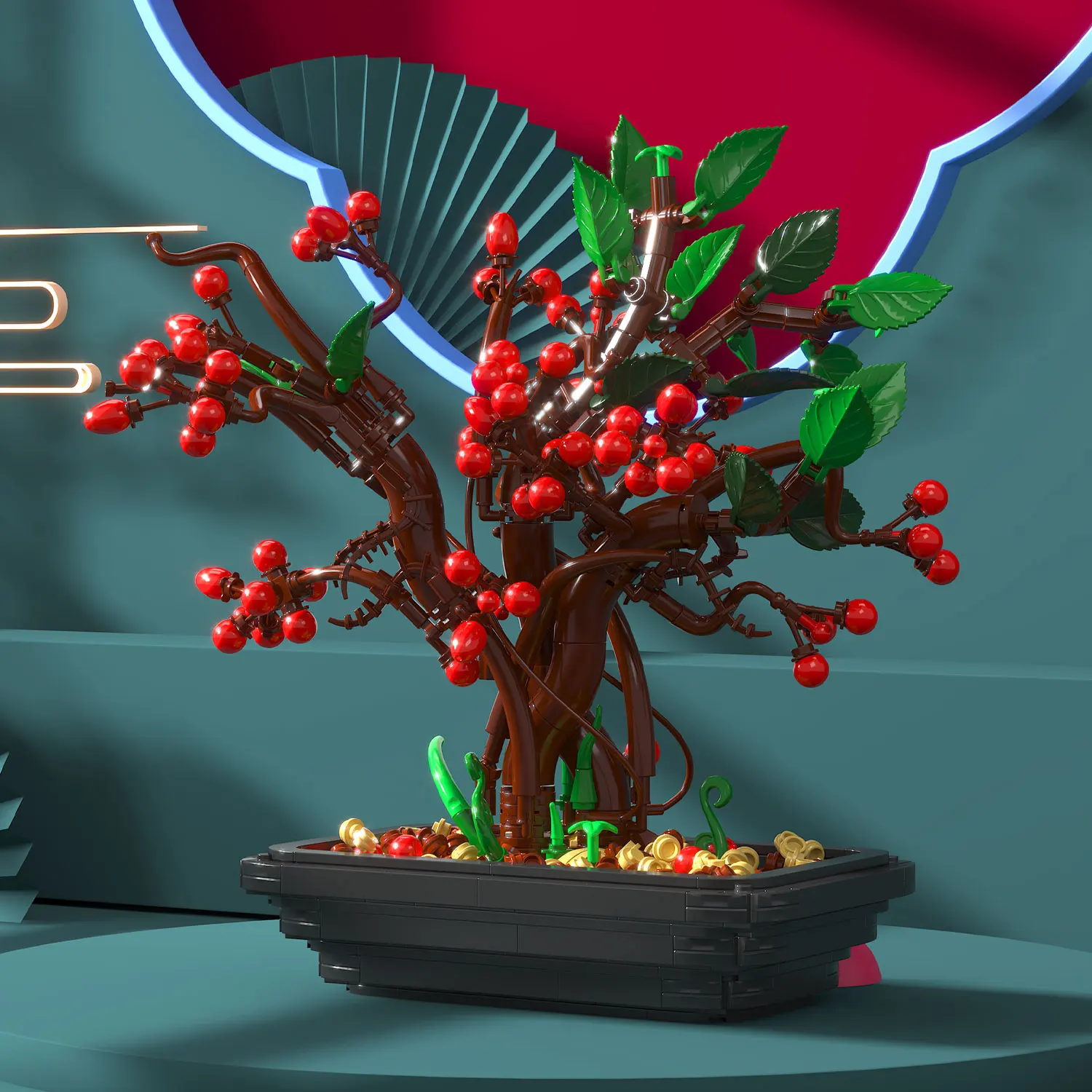 Bloques de construcción Hypericum en maceta bonsái floral para niños - imagen 2
