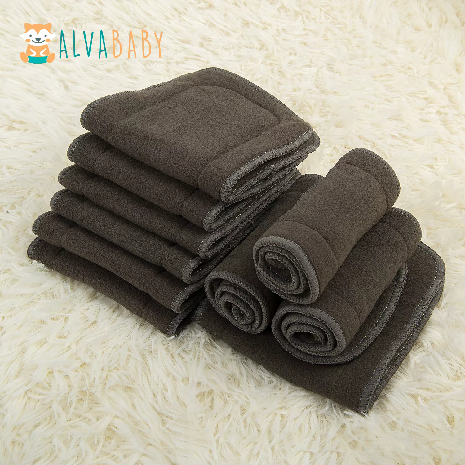 ALVABY Inserto absorbente de carbón de bambú para pañal reutilizable - imagen 3