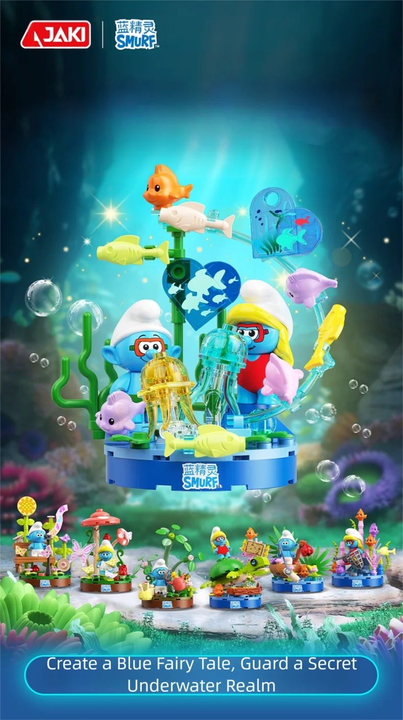 Paisaje oceánico estilo Smurfs