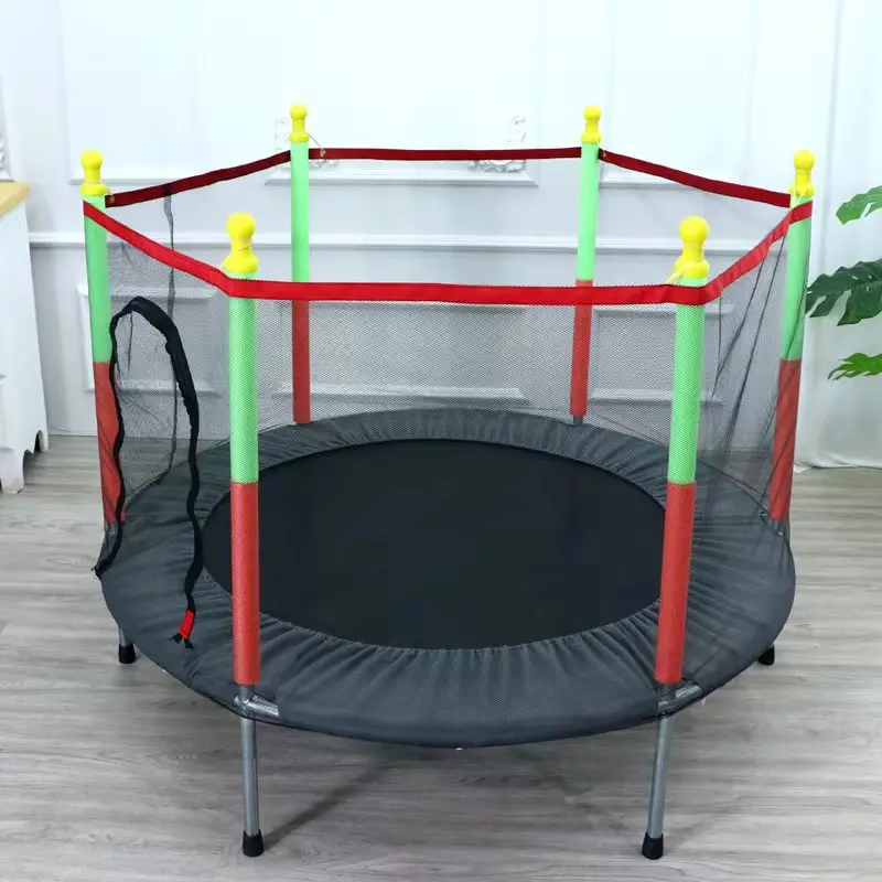 Trampolín infantil con red protectora y superficie de salto
