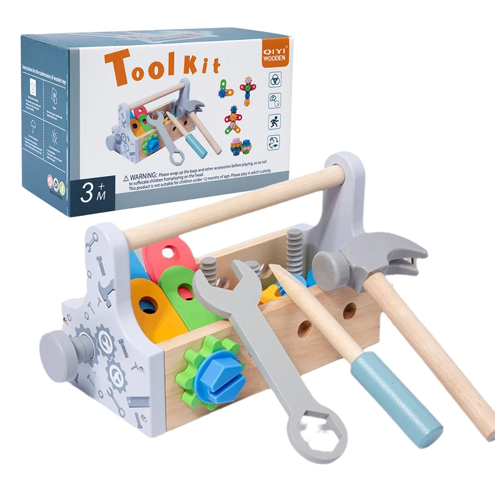 Caja de herramientas en madera para niños: juego montaje y reparación - imagen 2