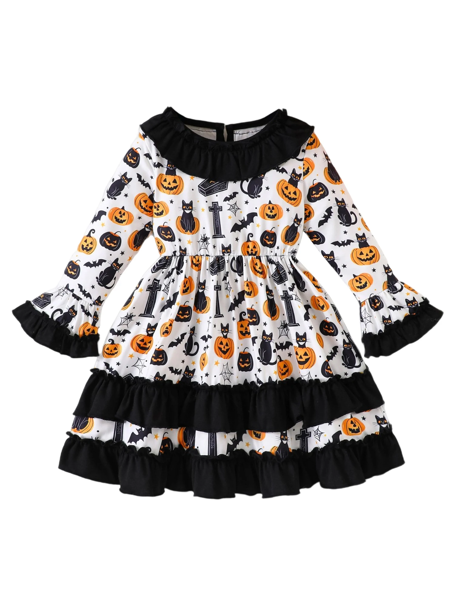Vestido infantil Tregren con estampado festivo