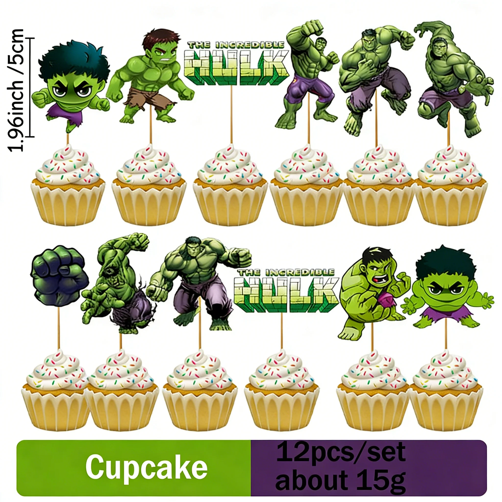Decoración Hulk pastel para cumpleaños infantil y fiesta bebé - imagen 5
