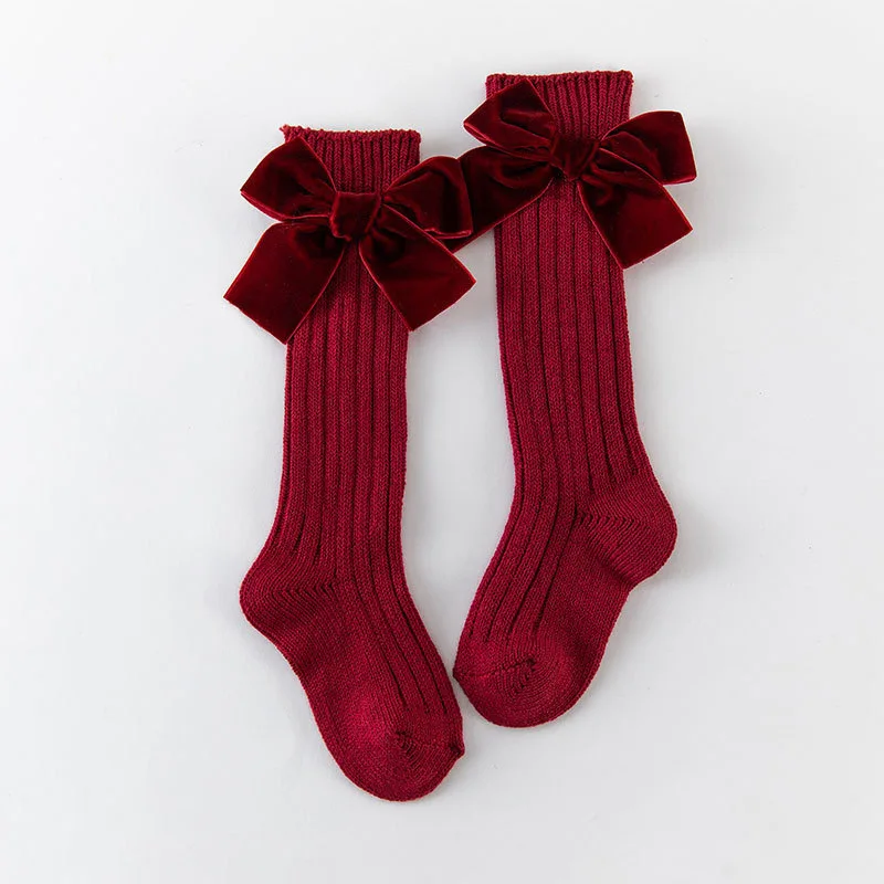 Calcetines largos con lazo para niñas - Algodón suave y cómodo - imagen 4
