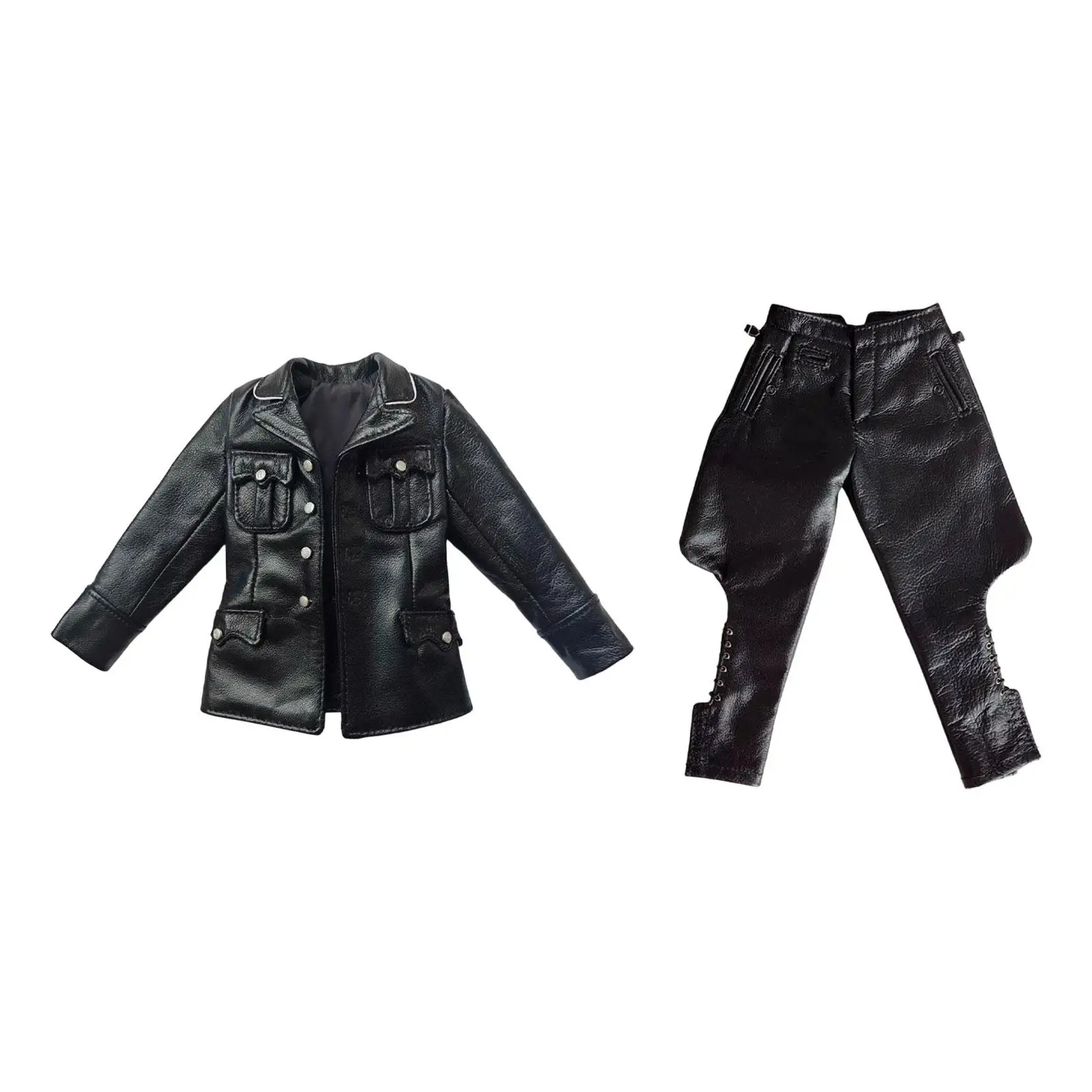 Disfraz retro de cuero PU para figuras de colección y cosplay - imagen 4