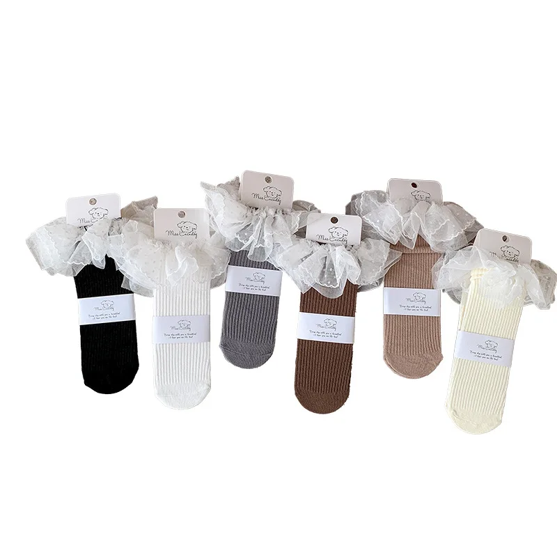 Calcetines altos de encaje para niñas – Estilo princesa caramelo - imagen 4