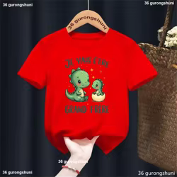 Camiseta de dinosaurio francés para hermano mayor, mensaje divertido