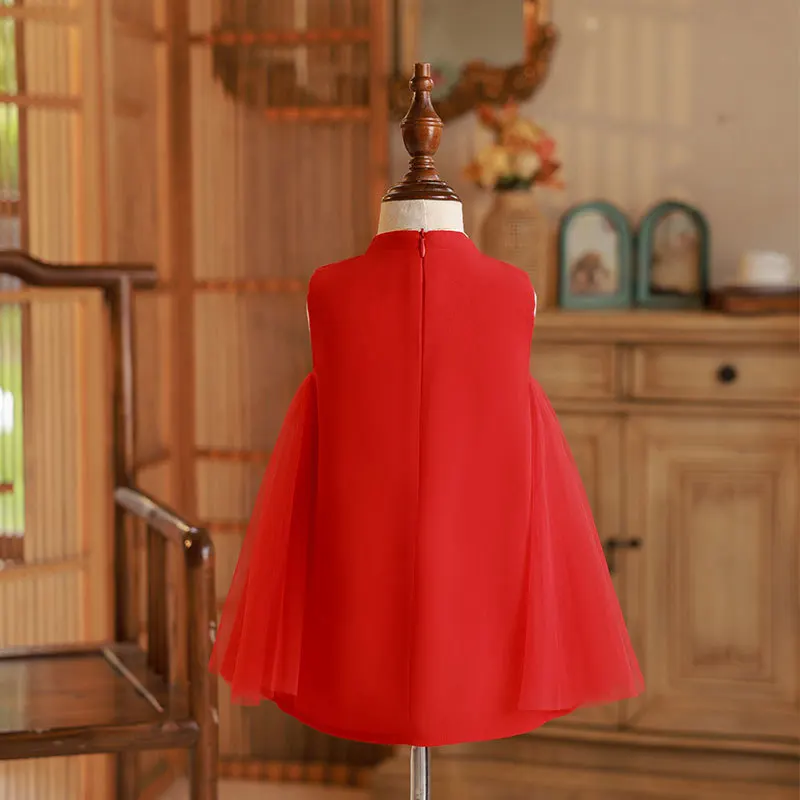 Vestido de verano para niñas sin mangas con bordado floral - imagen 3