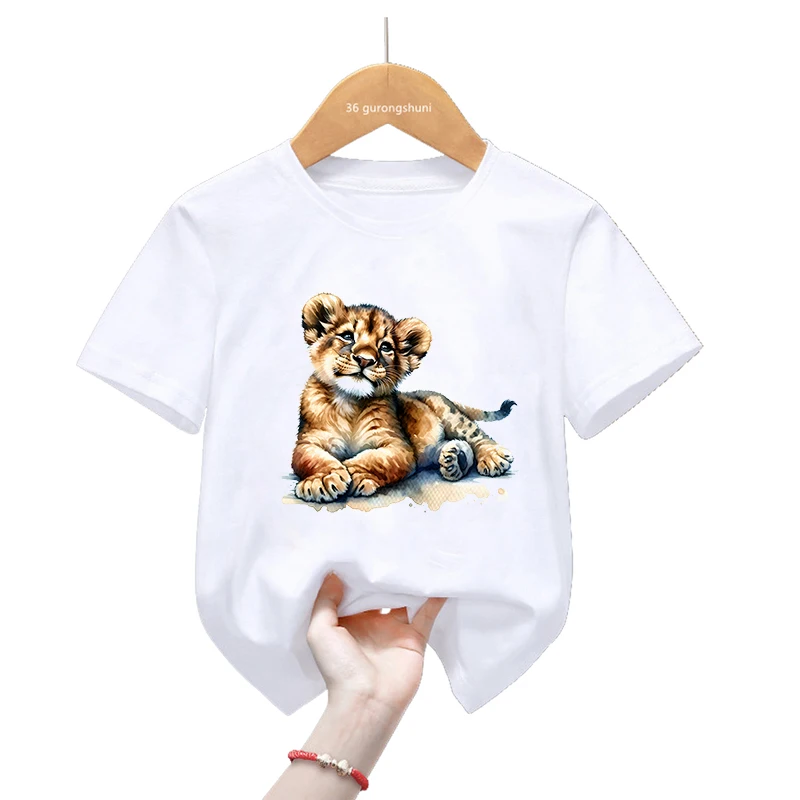 Camiseta infantil de manga corta con estampado de león - imagen 2