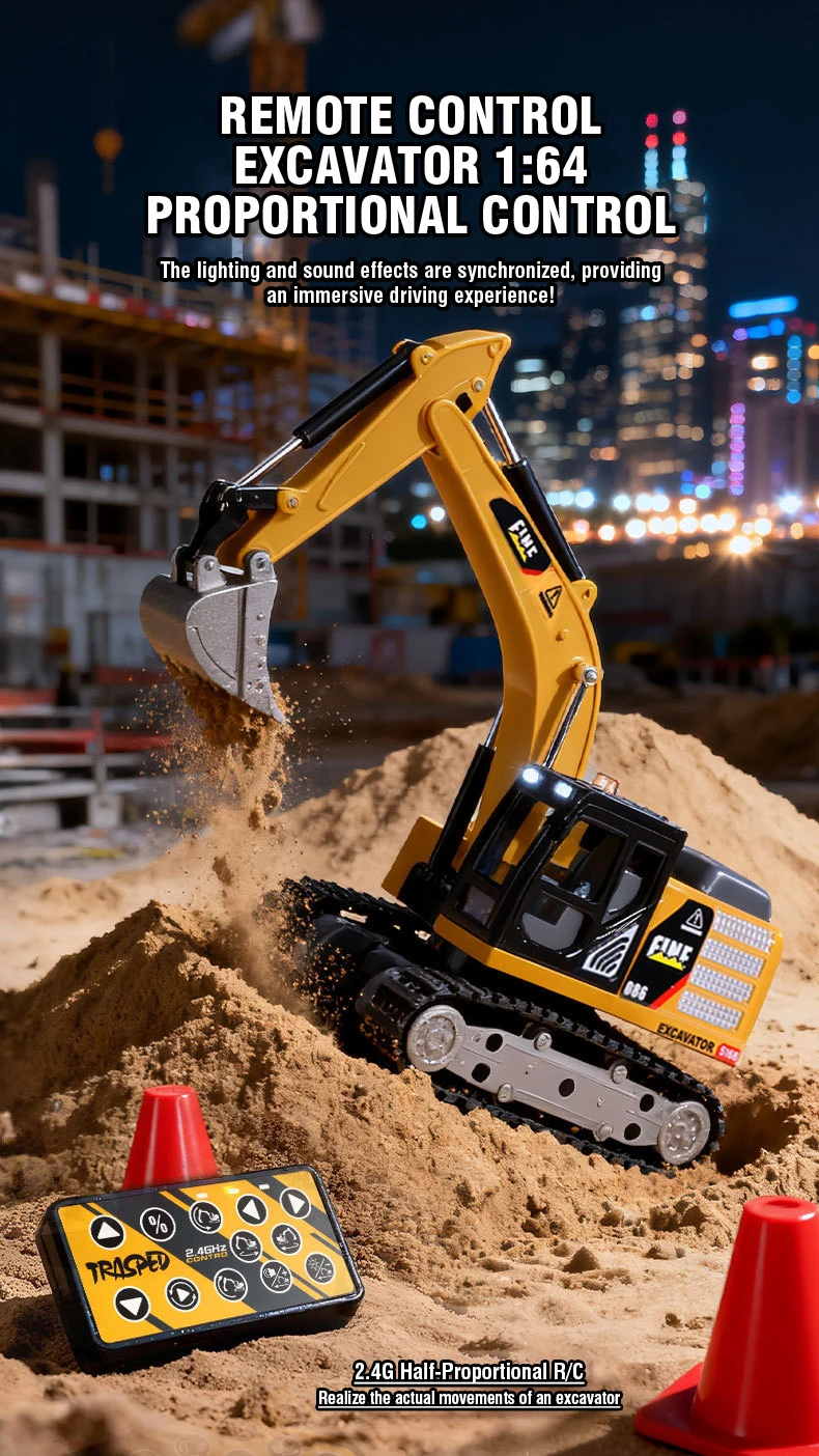 Vista frontal de la miniexcavadora CONUSEA