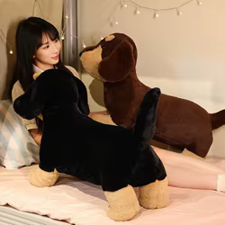 Almohada peluche perro salchicha grande para decorar y dormir