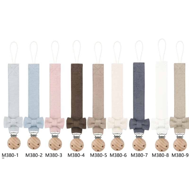 Cadena sujetador madera para chupete – Color pastel para bebé - imagen 4