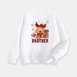 Sudadera con capucha navideña para hermanos – Estampado infantil