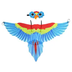 Disfraz de loro para niños de Halloween con tocado de ala