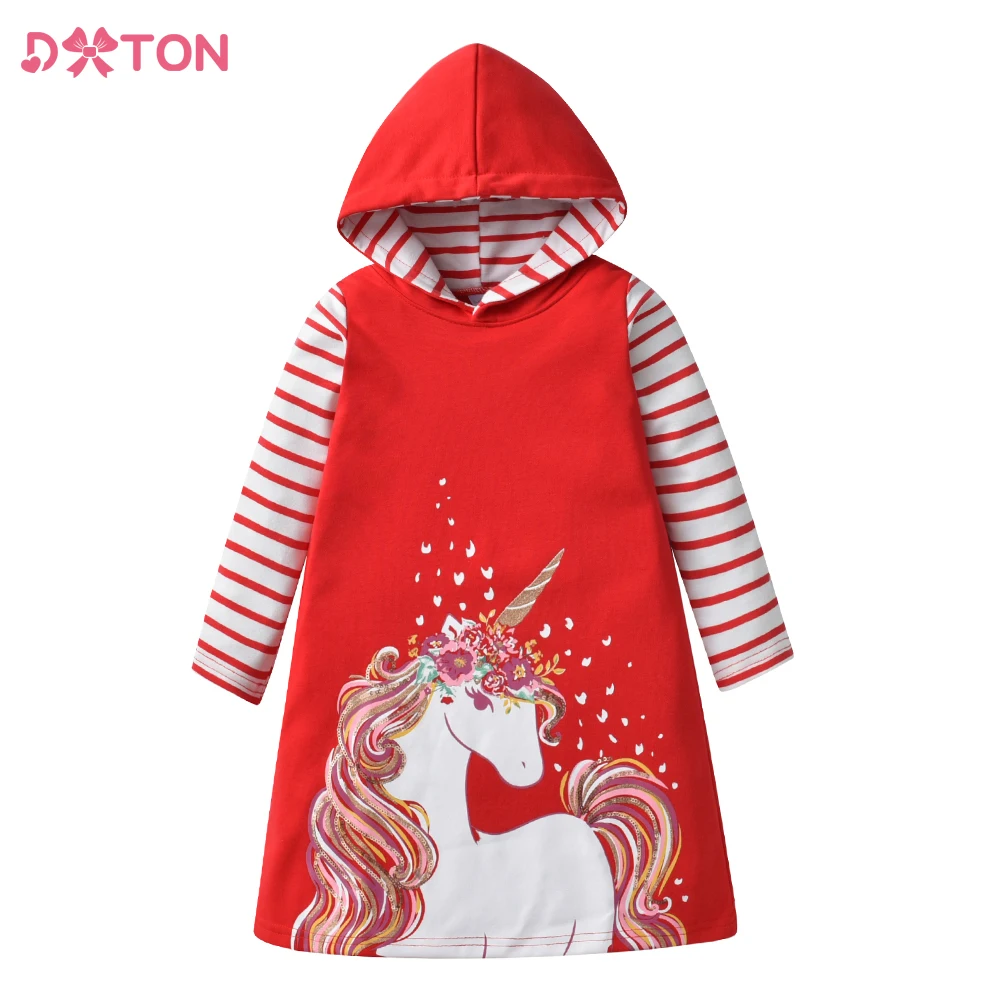 DXTON Sudadera con Capucha de Algodón para Niño – Manga Rayada