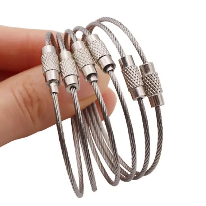 Llavero de cable acero inoxidable con mosquetón TMZ