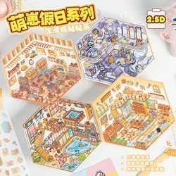 Set pegatinas 3D apilables Capibara gato perro – DIY infantil para niños