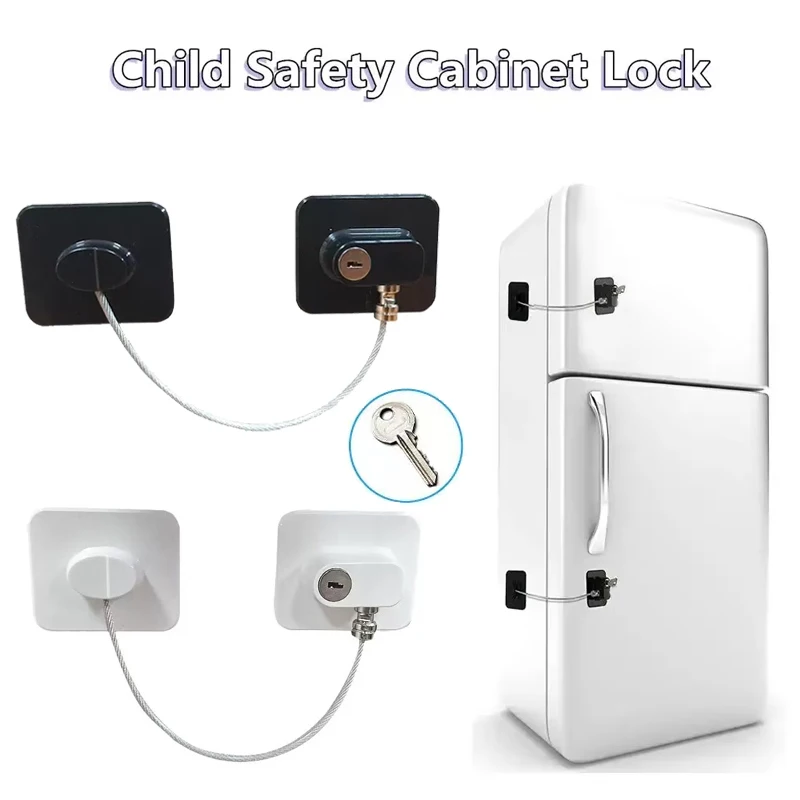 Cerradura de seguridad infantil con llave para armarios y cajones