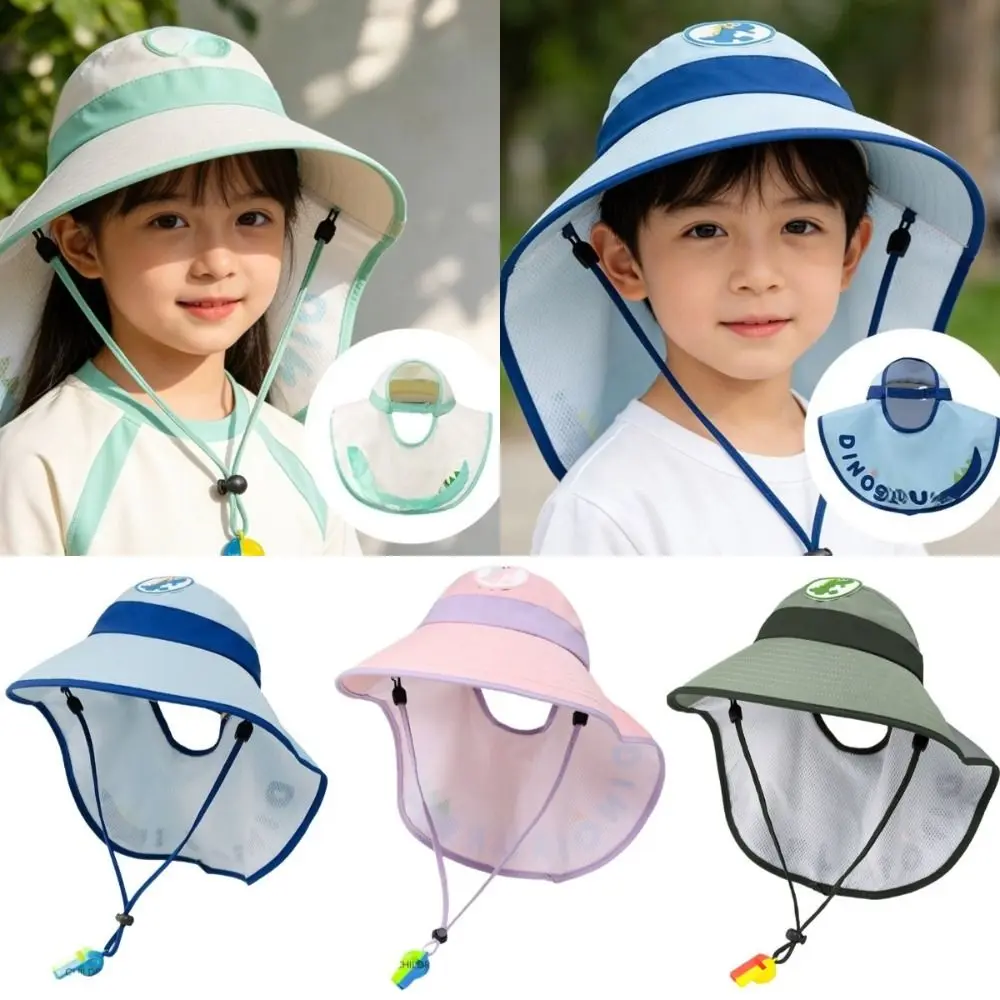 Sombrero de pescador infantil de ala ancha ajustable para sol - imagen 4