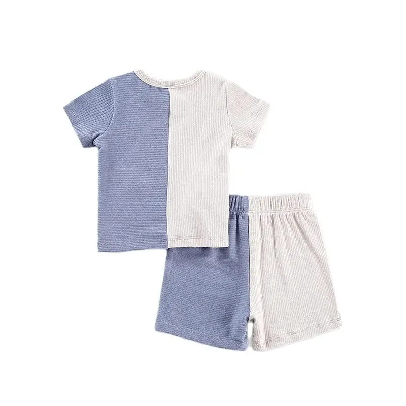 Bay Clothes conjunto acanalado para bebé – Pantalón corto de punto