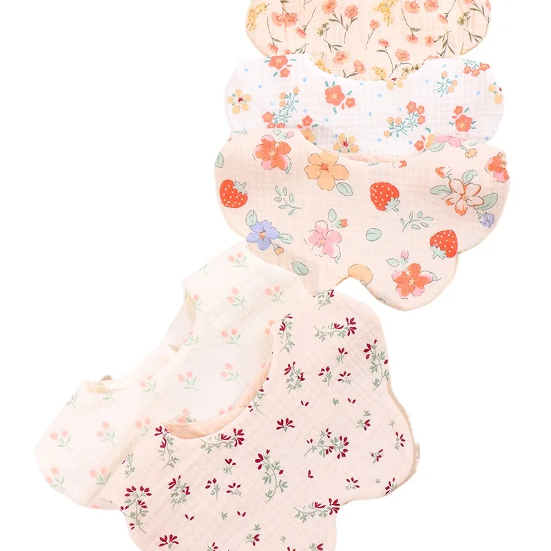 Babero bandana floral de algodón para bebé - imagen 5