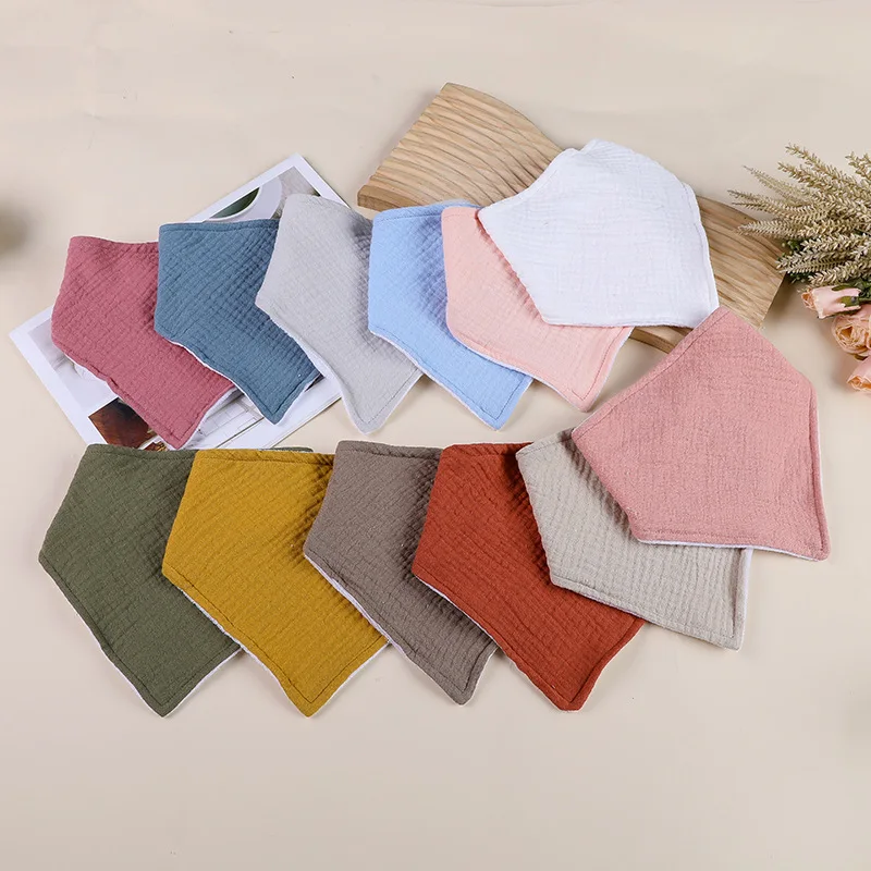 Babero bandana triangular de algodón suave