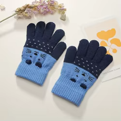 Guantes de invierno elásticos y cálidos para niño – Color caramelo