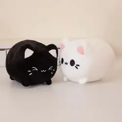 Peluche de gatito suave gato negro y rosa melocotón