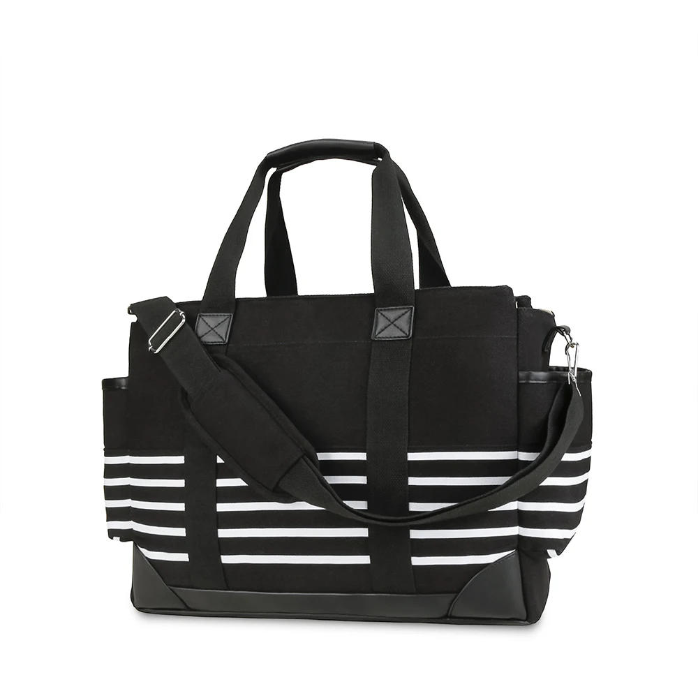 Bolsa de pañales gran capacidad a rayas, bolso mamá - imagen 4