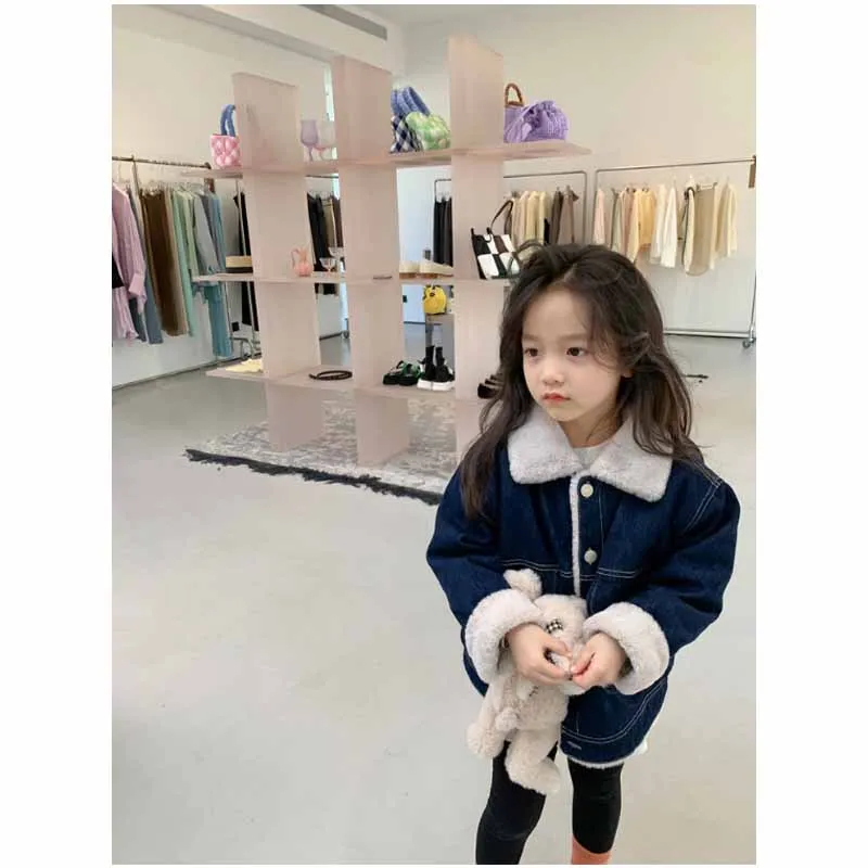 Chaqueta vaquera con forro polar cálida para niños - imagen 3