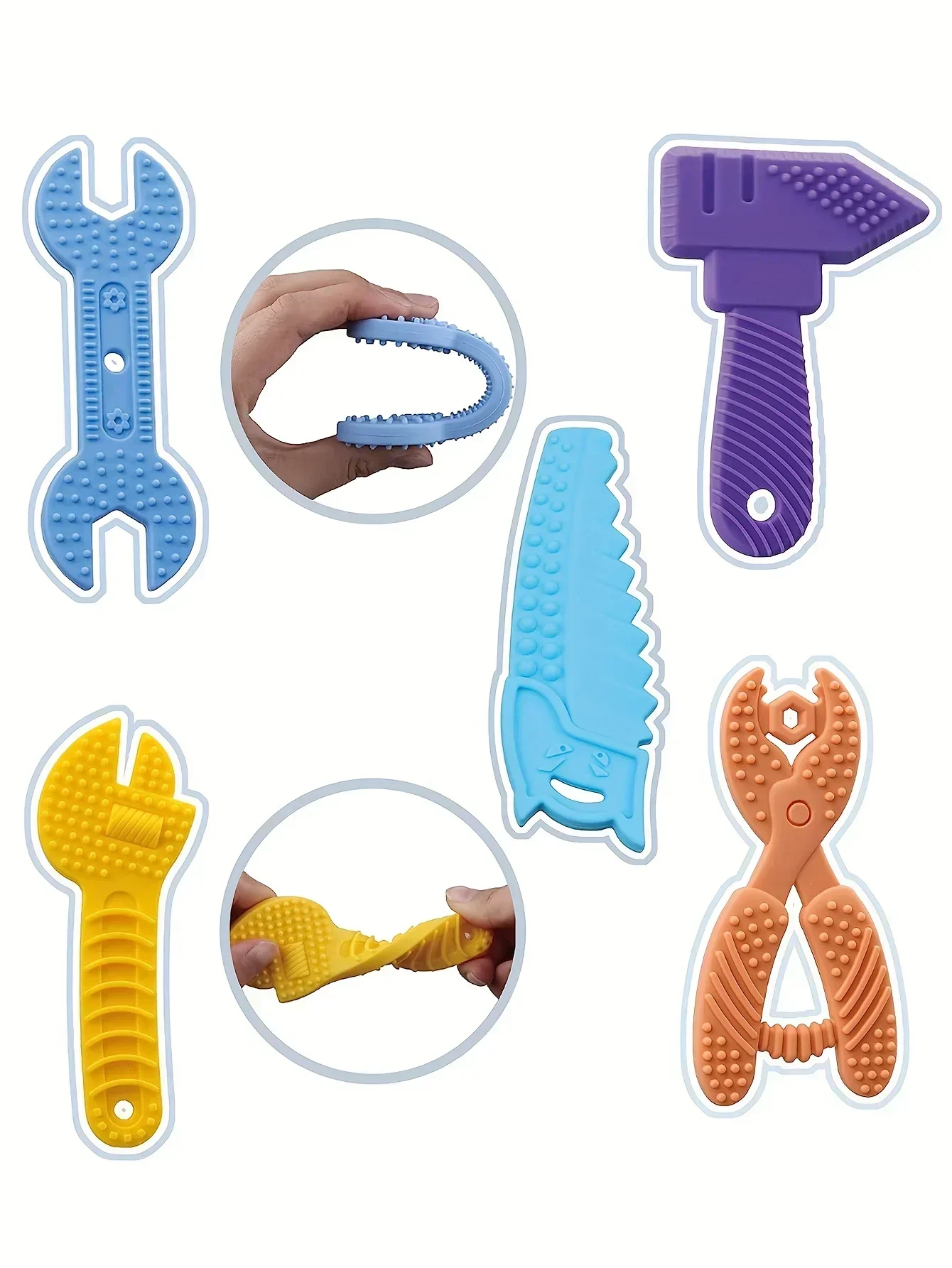 Juguetes de dentición con texturas variedad