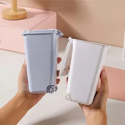 Mini cubo de escritorio infantil con tapa – Portalápices decorativo