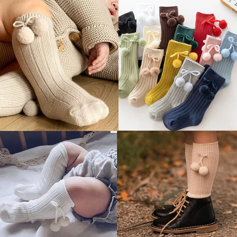 Calcetines de niña con bola de cereza – Estilo princesa sin costuras - imagen 3