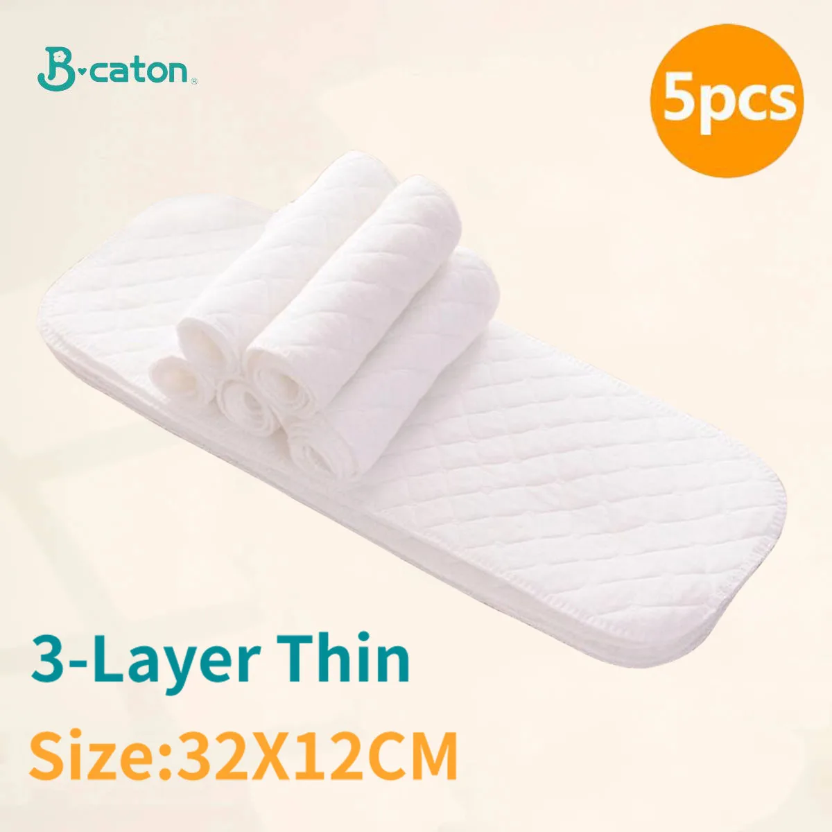 Pañales lavables de algodón ecológico para bebé – Transpirables y absorbentes - imagen 4