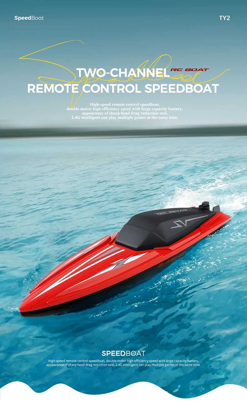 Barco Rc TY2 35cm en el agua