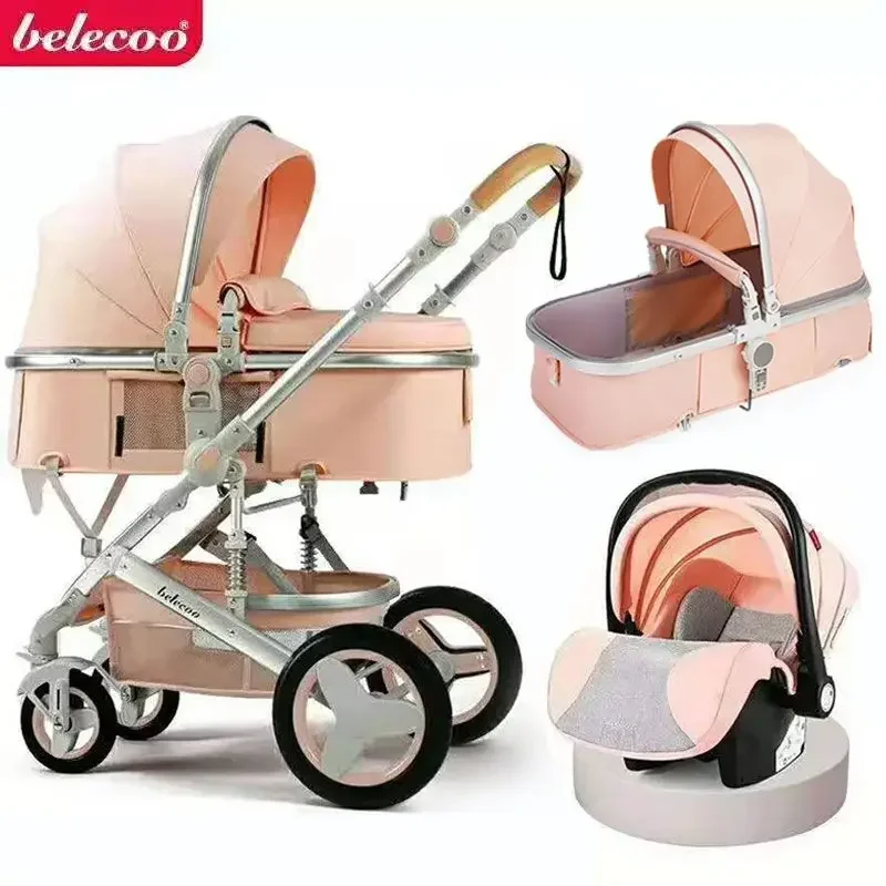 Cochecito 3 en 1 para bebé recién nacido – Plegable aluminio ligero - imagen 4