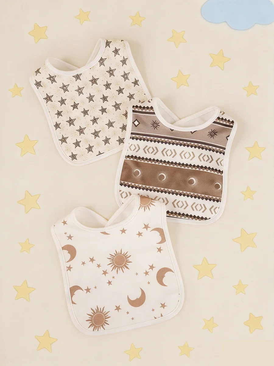 Baberos para bebé con diseño aleatorio, suaves y absorbentes - imagen 2